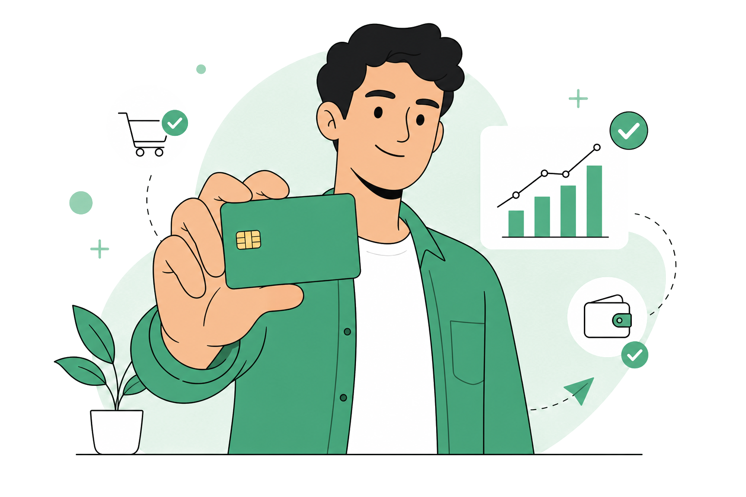 Vector illustration of a credit card