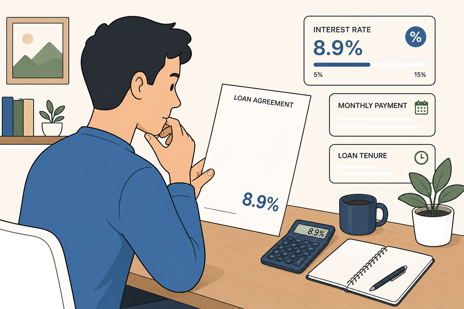 Vector illustration of loan APR details